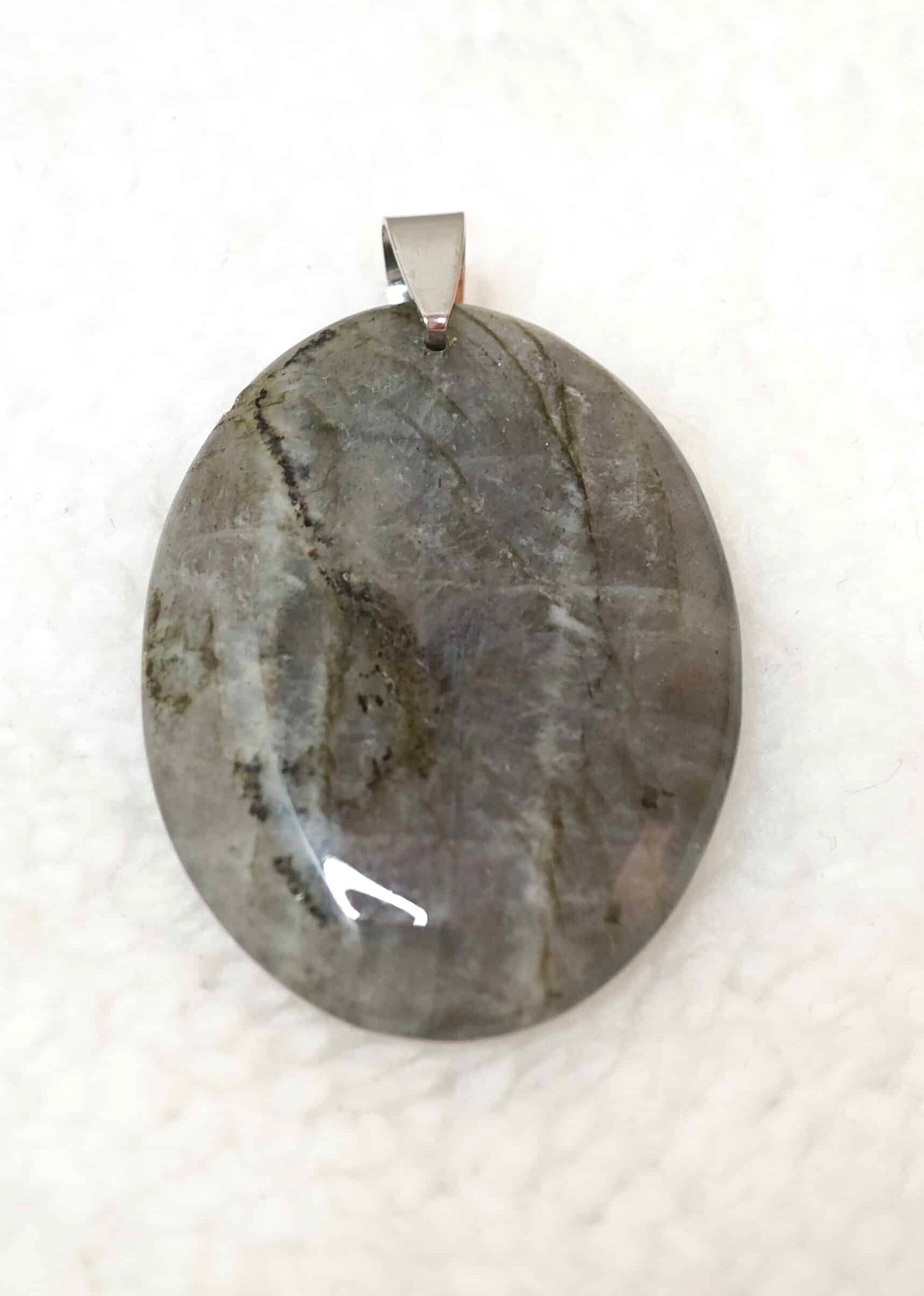 Pendentif Labradorite Violette - AA - Ovale