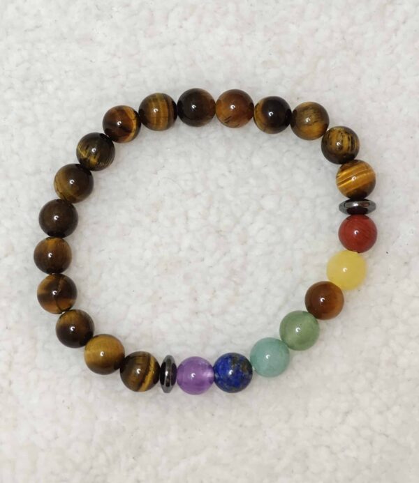 Bracelet - Oeil de Tigre - 7 Chakras - A – Image 3