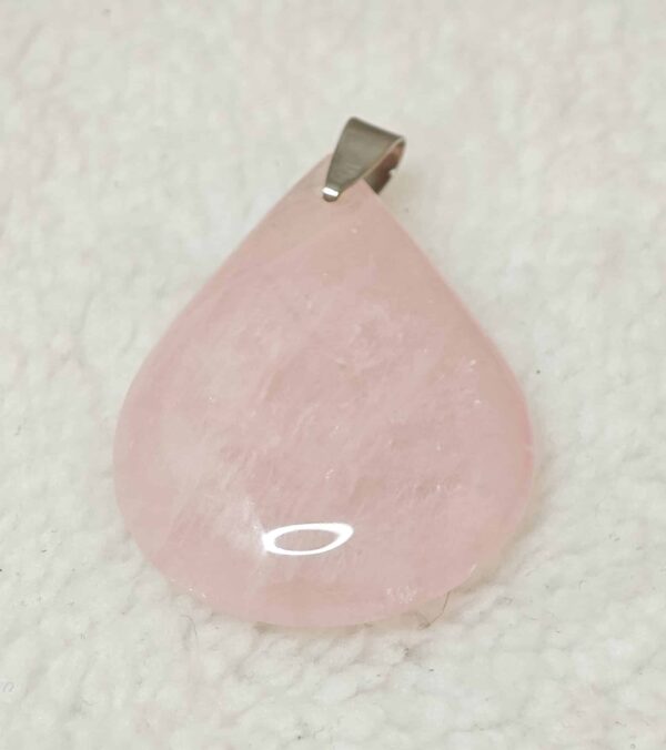 Pendentif Quartz Rose - AA - Goutte – Image 2